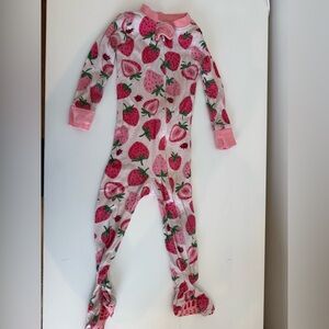 Honest Baby Strawberry Print One-Piece Pajamas